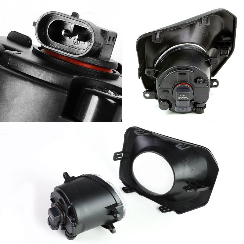 Clear Bumper Fog Light Lamp+Chrome Ring Bezel +Switch For 16+ Tacoma L4/V6