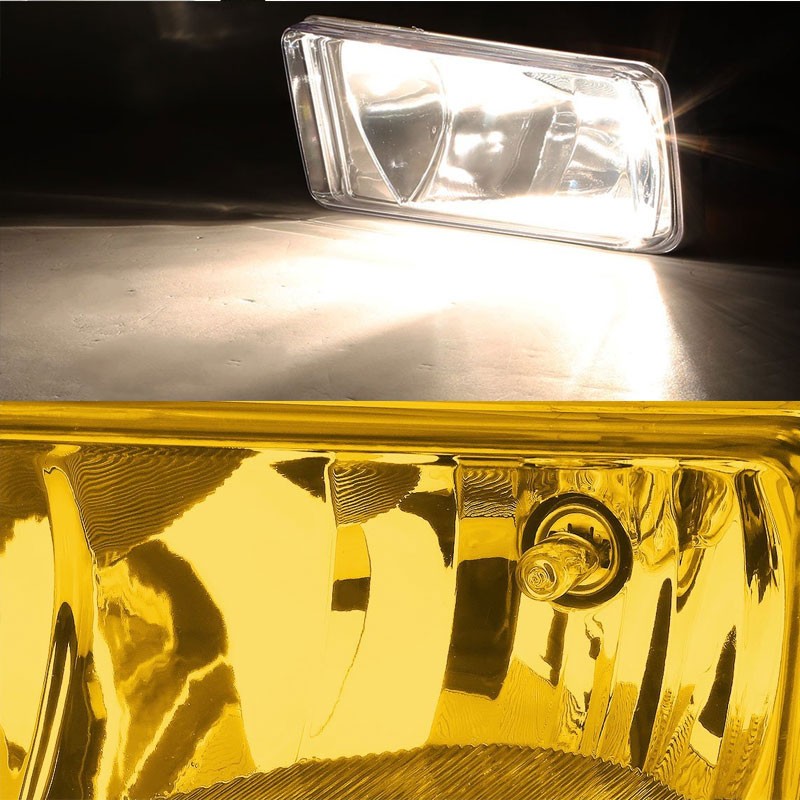 Amber Len Front Bumper Fog Light Lamp +Switch For 07+ Cadillac/Chevrolet/GMC