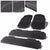 Universal 4Pcs Black ABS Heavy Duty All Weather Front+Back Seats Floor Mats-Interior-BuildFastCar