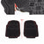 Universal 4Pcs Black ABS Heavy Duty All Weather Front+Back Seats Floor Mats-Interior-BuildFastCar