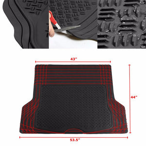 Universal Black ABS Heavy Duty All Weather/Season Trunk/Cargo Floor Mats For Truck/SUV-Interior-BuildFastCar