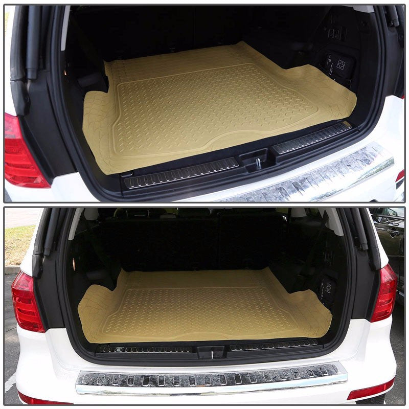 Universal Tan ABS Heavy Duty All Weather/Season Trunk/Cargo Floor Mats For Truck/SUV-Interior-BuildFastCar