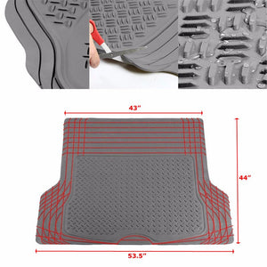 Universal Gray ABS Heavy Duty All Weather/Season Trunk/Cargo Floor Mats For Truck/SUV-Interior-BuildFastCar