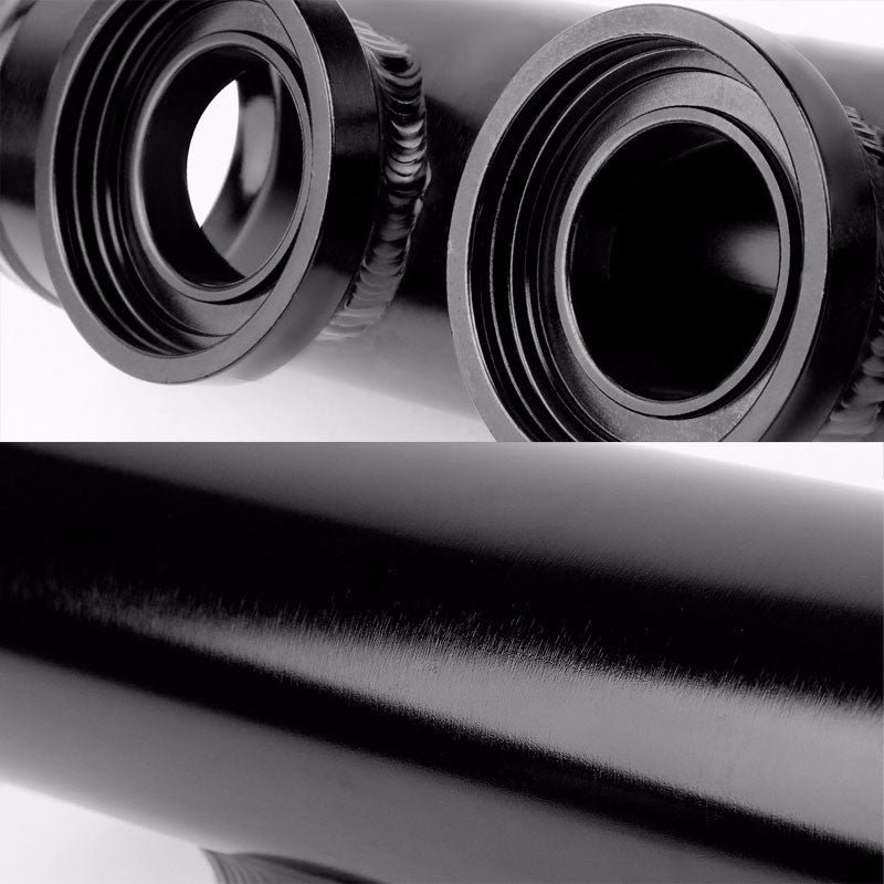 Black 9.5" Long Dual Flange Adapter 2.5" Straight Type SSQV Blow Off Valve Pipe-Performance-BuildFastCar