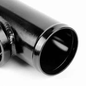 Black 9.5" Long Dual Flange Adapter 2.5" Straight Type SSQV Blow Off Valve Pipe-Performance-BuildFastCar