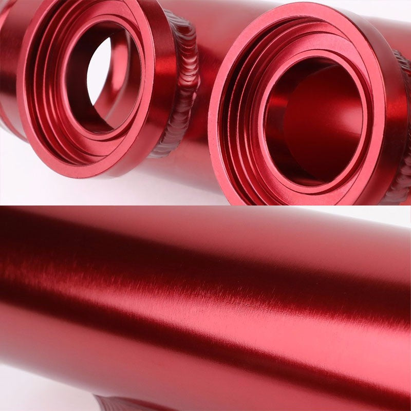 Red 9.5" Long Dual Flange Adapter 2.5" Straight Type SSQV Blow Off Valve Pipe-Performance-BuildFastCar