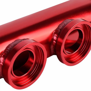 Red 9.5" Long Dual Flange Adapter 2.5" Straight Type SSQV Blow Off Valve Pipe-Performance-BuildFastCar