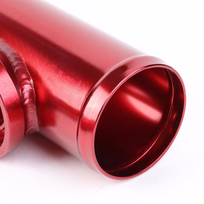Red 9.5" Long Dual Flange Adapter 2.5" Straight Type SSQV Blow Off Valve Pipe-Performance-BuildFastCar