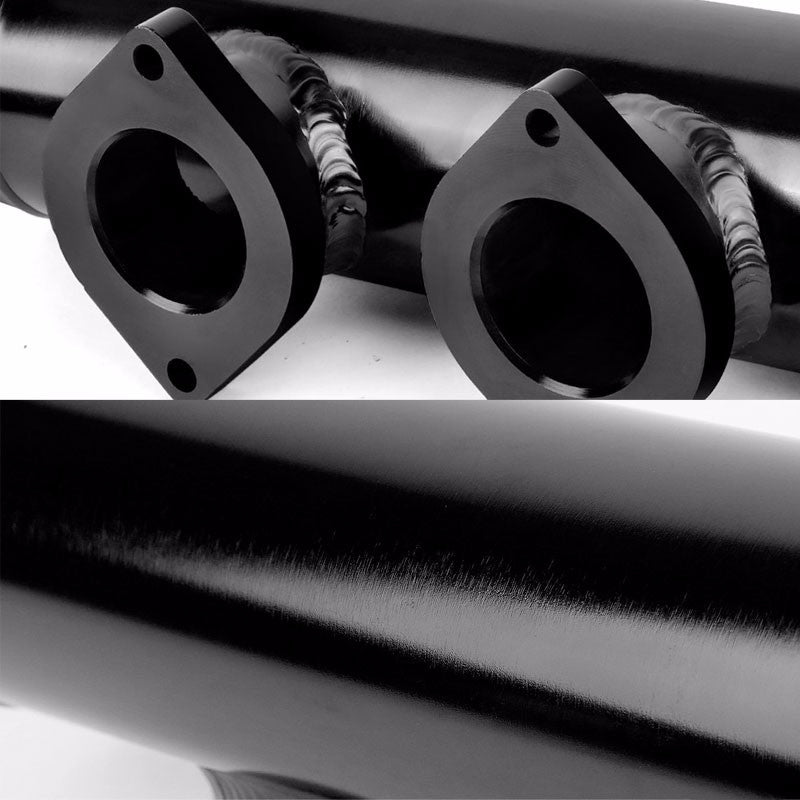 Black 9.5" Dual Flange Adapter 2.5" Straight Type-S/RS/RZ Blow Off Valve Pipe-Performance-BuildFastCar