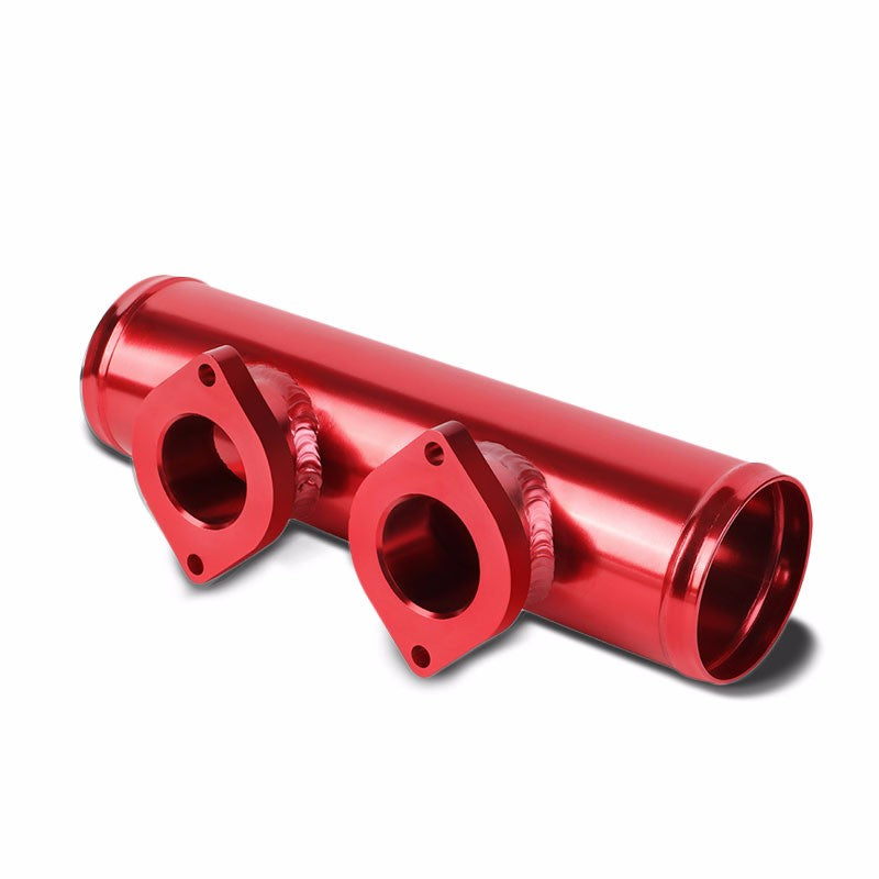 Red 9.5" Dual Flange Adapter 2.5" Straight Type-S/RS/RZ Blow Off Valve BOV Pipe-Performance-BuildFastCar