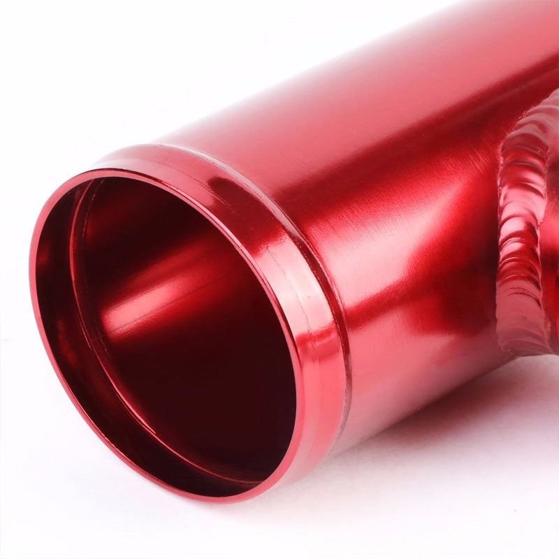 Red 9.5" Dual Flange Adapter 2.5" Straight Type-S/RS/RZ Blow Off Valve BOV Pipe-Performance-BuildFastCar