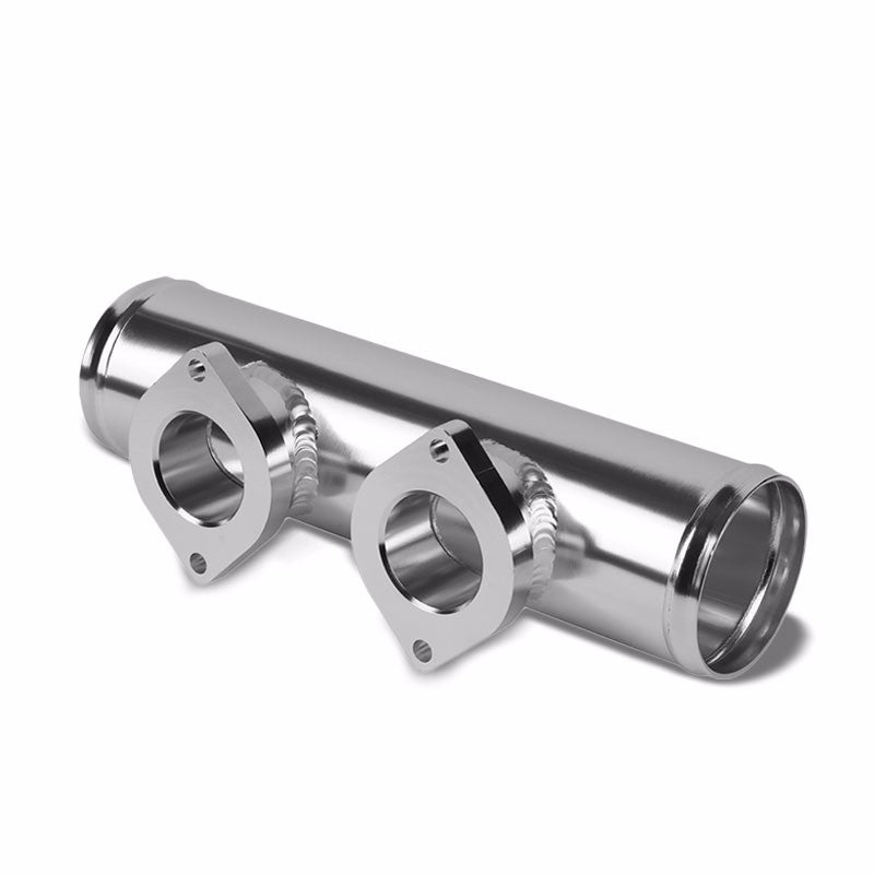 Silver 9.5" Dual Flange Adapter 2.5" Straight Type-S/RS/RZ Blow Off Valve Pipe-Performance-BuildFastCar