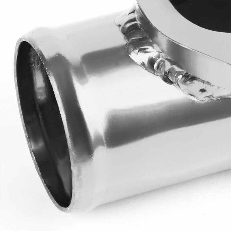 Silver 9.5" Dual Flange Adapter 2.5" Straight Type-S/RS/RZ Blow Off Valve Pipe-Performance-BuildFastCar