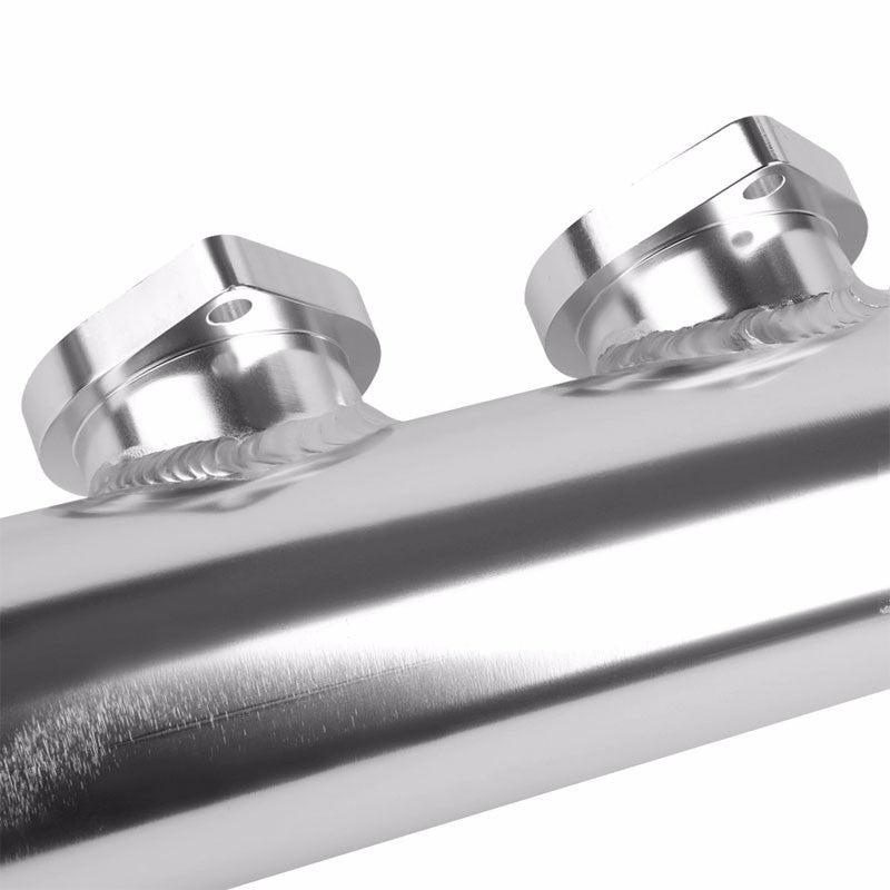 Silver 9.5" Dual Flange Adapter 2.5" Straight Type-S/RS/RZ Blow Off Valve Pipe-Performance-BuildFastCar