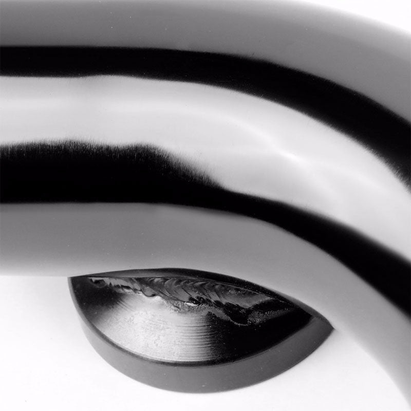 Black 8" Long 80 Degree Curve Flange Adapter 2.5" Type SSQV Blow Off Valve Pipe-Performance-BuildFastCar