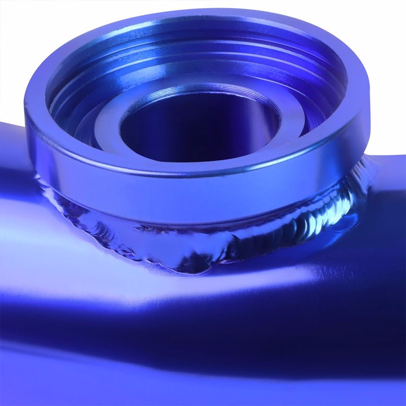 Blue 8" Long 80 Degree Curve Flange Adapter 2.5" Type SSQV Blow Off Valve Pipe-Performance-BuildFastCar