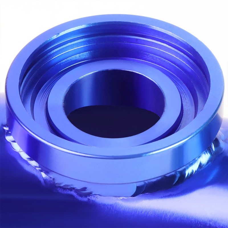 Blue 8" Long 80 Degree Curve Flange Adapter 2.5" Type SSQV Blow Off Valve Pipe-Performance-BuildFastCar