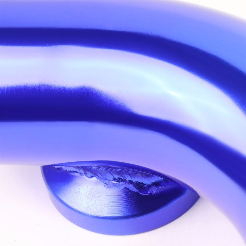 Blue 8" Long 80 Degree Curve Flange Adapter 2.5" Type SSQV Blow Off Valve Pipe-Performance-BuildFastCar