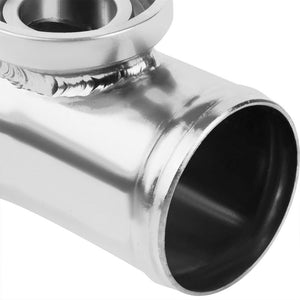 Gold SSQV Turbocharger Blow Off Valve BOV TYA2+Silver 8"L/80D/2.5"OD Flange Pipe-Performance-BuildFastCar