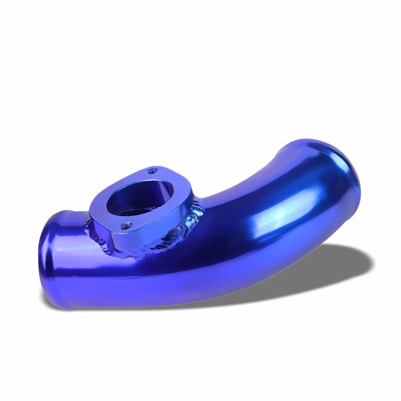 Blue 8" 80 Degree Curve Flange Adapter 2.5" Type-S/RS/RZ Blow Off Valve BOV Pipe-Performance-BuildFastCar