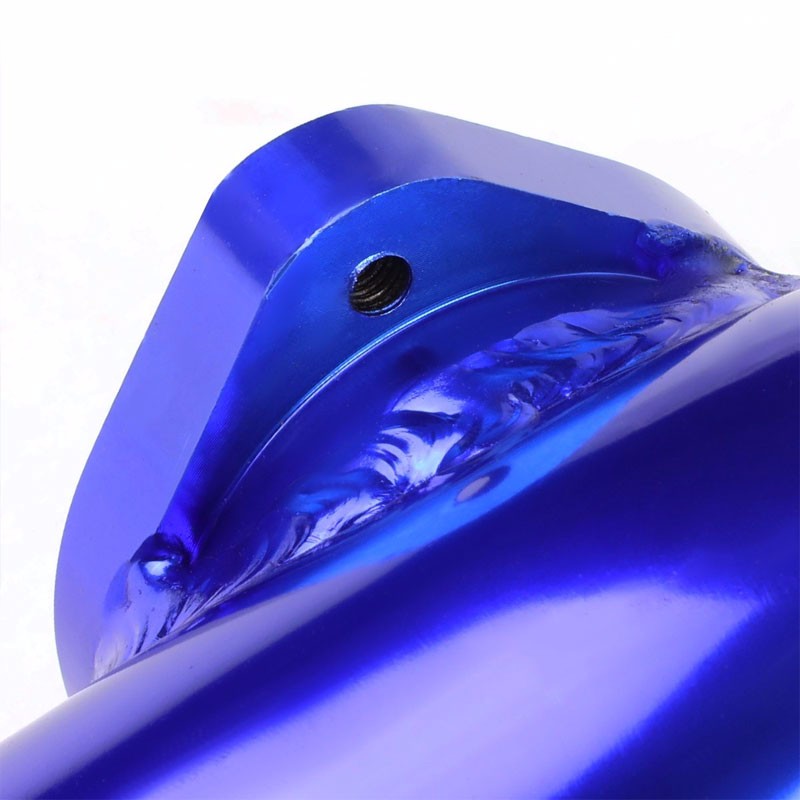 Blue 8" 80 Degree Curve Flange Adapter 2.5" Type-S/RS/RZ Blow Off Valve BOV Pipe-Performance-BuildFastCar