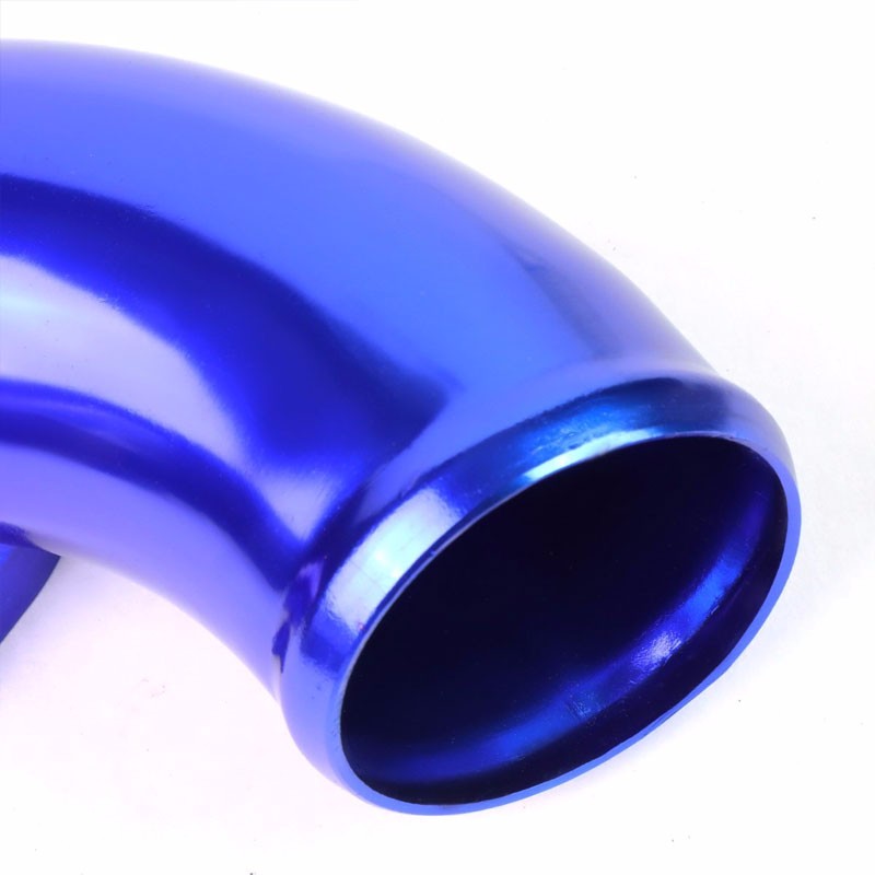Blue 8" 80 Degree Curve Flange Adapter 2.5" Type-S/RS/RZ Blow Off Valve BOV Pipe-Performance-BuildFastCar