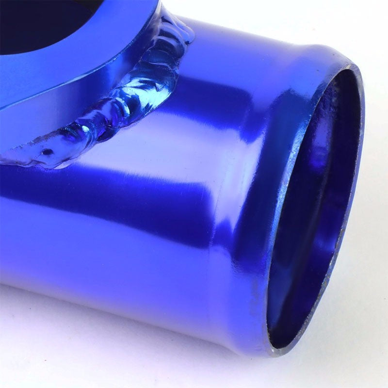 Blue 8" 80 Degree Curve Flange Adapter 2.5" Type-S/RS/RZ Blow Off Valve BOV Pipe-Performance-BuildFastCar