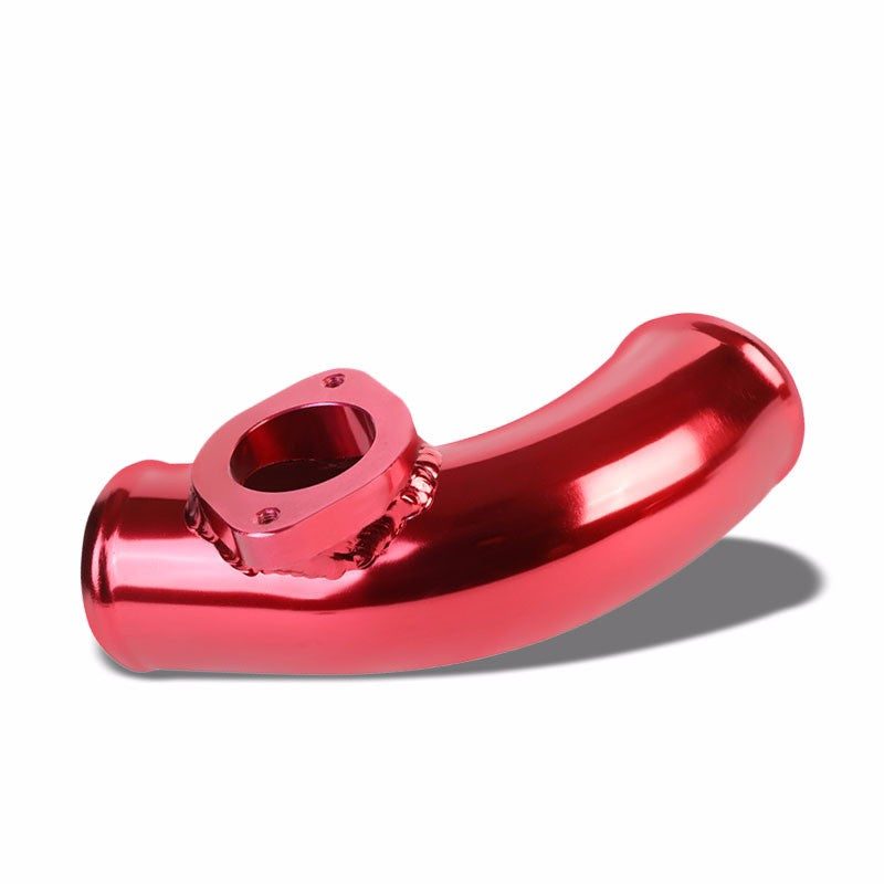 Red 8" 80 Degree Curve Flange Adapter 2.5" Type-S/RS/RZ Blow Off Valve BOV Pipe-Performance-BuildFastCar