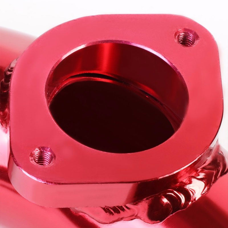 Red 8" 80 Degree Curve Flange Adapter 2.5" Type-S/RS/RZ Blow Off Valve BOV Pipe-Performance-BuildFastCar