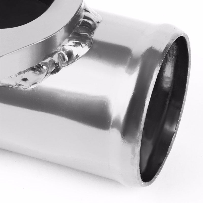 Silver 8" 80 Degree Curve Flange Adapter 2.5" Type-S/RS/RZ Blow Off Valve Pipe-Performance-BuildFastCar