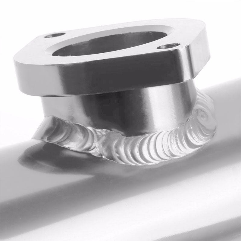 Silver 6" Long Flange Adapter 2.5" Straight Type-S/RS/RZ Blow Off Valve BOV Pipe-Performance-BuildFastCar