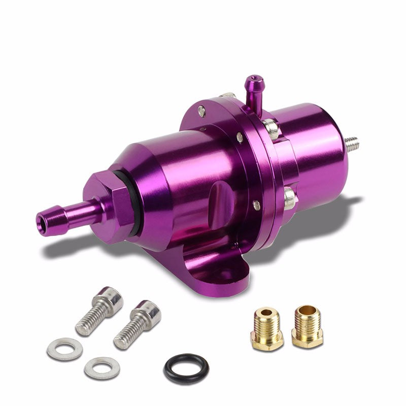 Purple Bolt-On Adjustable Fuel Pressure Regulator For Honda/Acura B16/B18/F20-Performance-BuildFastCar