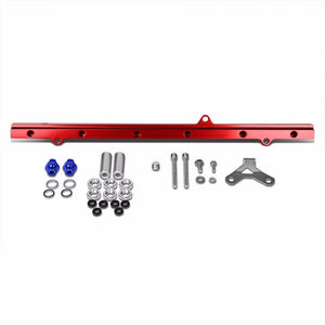Red Aluminum Fuel Injector Rail Kit For Toyota 93-98 Supra MK4/2JZ-GTE JZA80-Performance-BuildFastCar