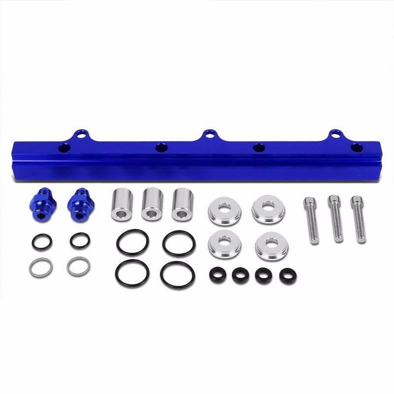 Blue Aluminum High Flow Fuel Injector Rail For B-Series B16/B17/B18/B20 EM DC-Performance-BuildFastCar