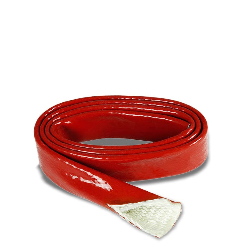 3/8&quot; Inch/10MM Fire Sleeve Red High Temp Silicone Braided Insulation Hose x 1 FT-Performance-BuildFastCar