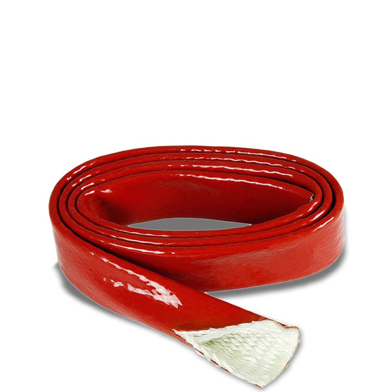 5/8&quot; Inch/15MM Fire Sleeve Red High Temp Silicone Braided Insulation Hose x 1 FT-Performance-BuildFastCar