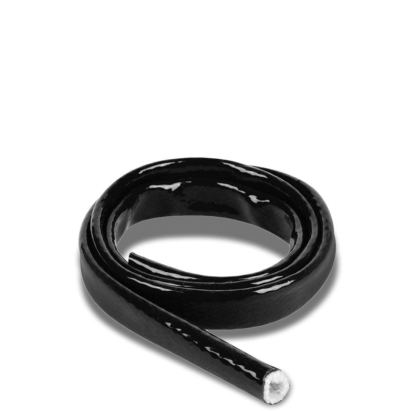 HPS 3/8 (9.5mm), FKM Lined Oil Resistant High Temperature Reinforced Silicone Hose, Sold per Feet, Black - FKM-038-BLK