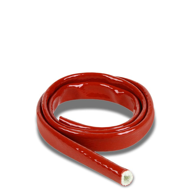 1/4&quot; Inch/6MM Fire Sleeve Red High Temp Silicone Braided Insulation Hose x 1 FT-Performance-BuildFastCar