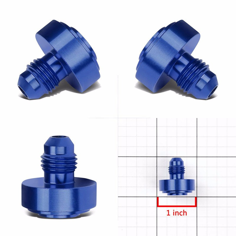 Blue 1/8-27 NPT Straight Male Weld On Bung Oil/Fuel Hose 4AN Fitting Adapter BuildFastCar