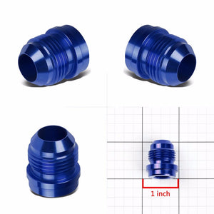 Blue 1/8-27 NPT Straight Male Weld On Bung Oil/Fuel Hose 8AN Fitting Adapter BuildFastCar