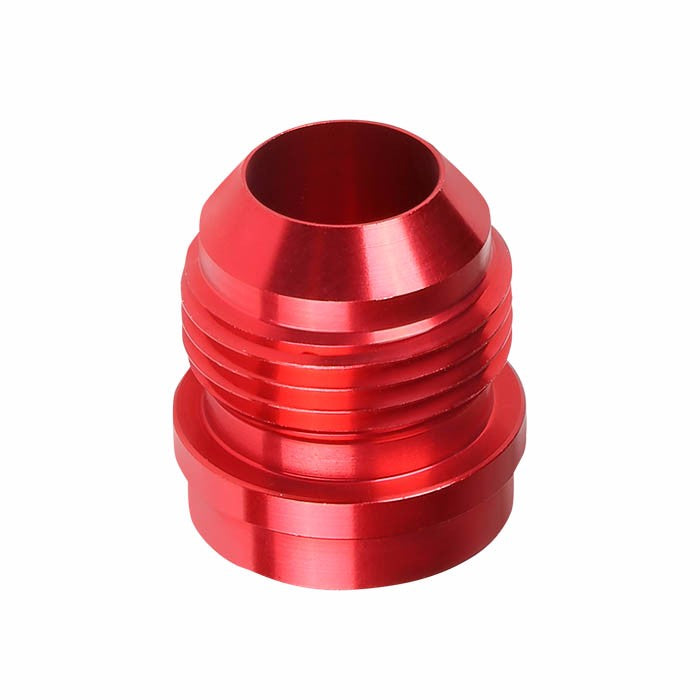 Red 1/8-27 NPT Straight Male Weld On Bung Oil/Fuel Hose 8AN Fitting Adapter BuildFastCar