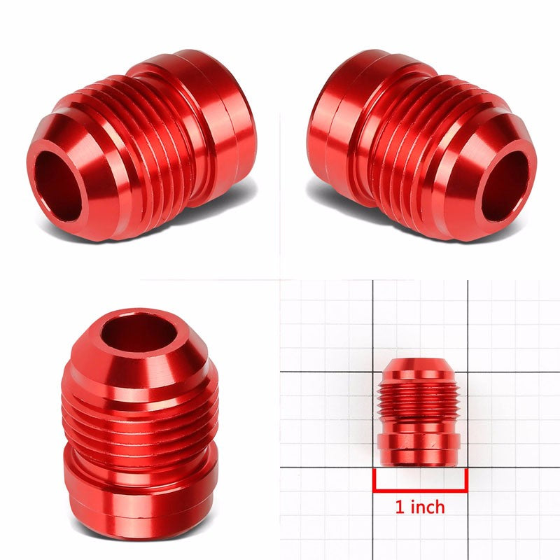 Red 1/8-27 NPT Straight Male Weld On Bung Oil/Fuel Hose 10AN Fitting Adapter BuildFastCar