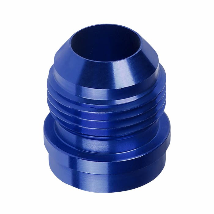 Blue 1/8-27 NPT Straight Male Weld On Bung Oil/Fuel Hose 12AN Fitting Adapter BuildFastCar