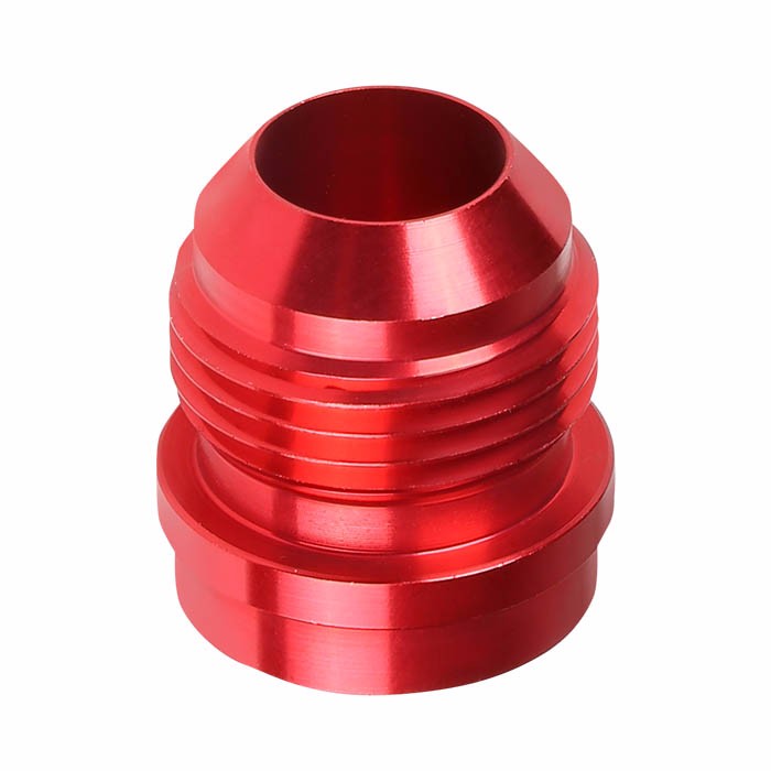 Red 1/8-27 NPT Straight Male Weld On Bung Oil/Fuel Hose 12AN Fitting Adapter BuildFastCar