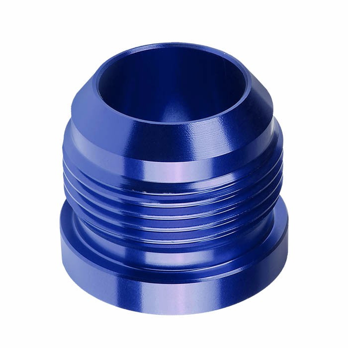 Blue 1/8-27 NPT Straight Male Weld On Bung Oil/Fuel Hose 16AN Fitting Adapter BuildFastCar