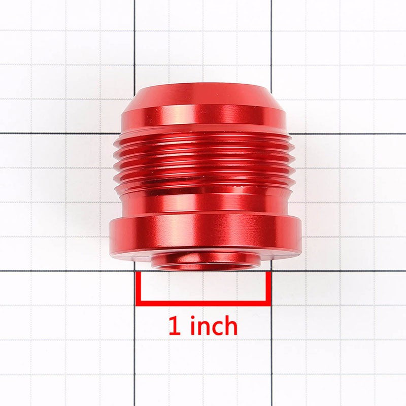 Red 1/8-27 NPT Straight Male Weld On Bung Oil/Fuel Hose 16AN Fitting Adapter BuildFastCar