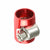 Red Push On Hose End Cover Clamp Finisher Oil/Fuel Hose 4AN Fitting Adapter BuildFastCar