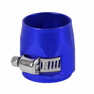 Blue Push On Hose End Cover Clamp Finisher Oil/Fuel Hose 12AN Fitting Adapter BuildFastCar