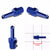 Blue 1/8" NPT Male Straight To 1/4" Hose Port Nipple Oil/Fuel Fitting Adaptor BuildFastCar