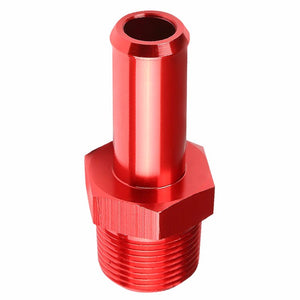 Red 3/4" NPT Male Straight To 3/4" Hose Port Nipple Oil/Fuel Fitting Adaptor BuildFastCar